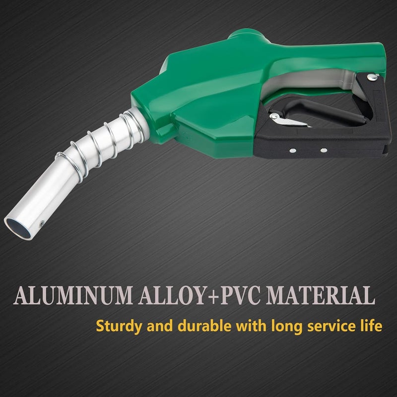 GDDGHS Fuel Nozzle 1 Inch NPT, Auto Shut Off Fuel Nozzle1-3/16 Inches(OD=30mm) Automatic Fueling Nozzle for Diesel Fuel Filling, Max Flow Rate 120L/Min(32GPM), 1-3/16 Inches(OD=30mm) Spout, Green - Image 4